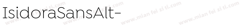 IsidoraSansAlt字体转换