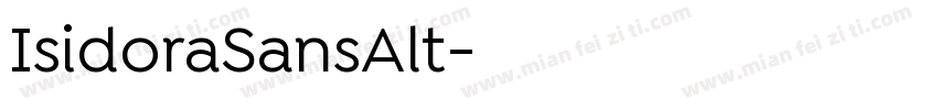 IsidoraSansAlt字体转换