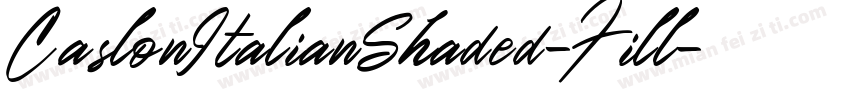 CaslonItalianShaded-Fill字体转换