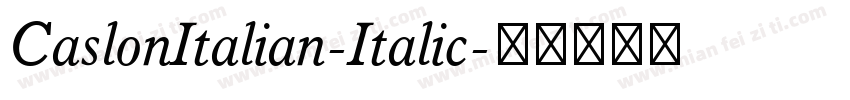 CaslonItalian-Italic字体转换