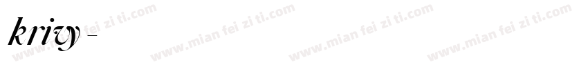 krivy字体转换