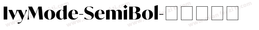 IvyMode-SemiBol字体转换