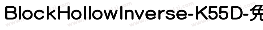 BlockHollowInverse-K55D字体转换