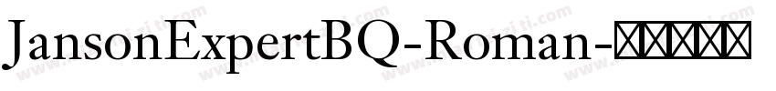 JansonExpertBQ-Roman字体转换