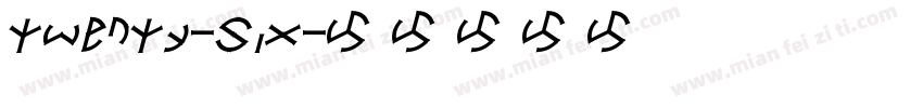 twenty-six字体转换