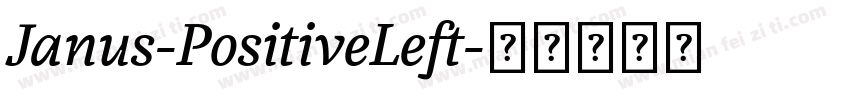 Janus-PositiveLeft字体转换
