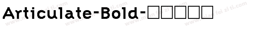 Articulate-Bold字体转换