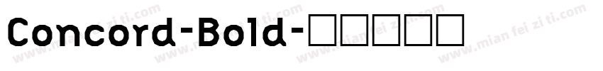 Concord-Bold字体转换