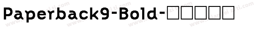 Paperback9-Bold字体转换