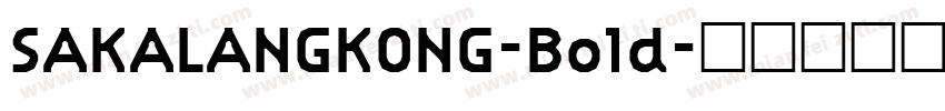 SAKALANGKONG-Bold字体转换