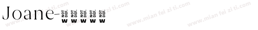 Joane字体转换