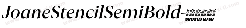 JoaneStencilSemiBold字体转换