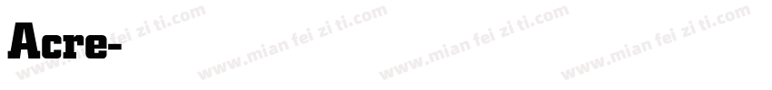 Acre-Bold字体转换