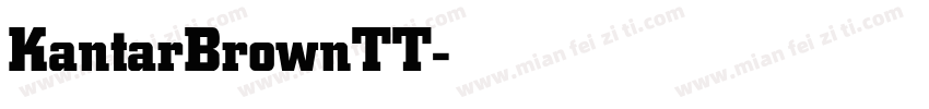 KantarBrownTT-Bold字体转换