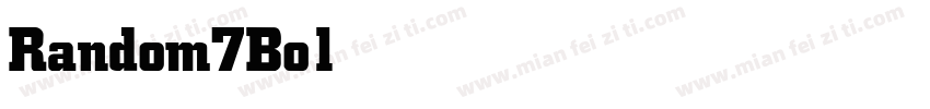 Random7Bold字体转换