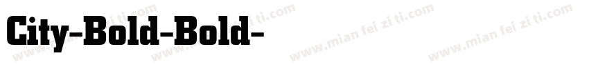 City-Bold-Bold字体转换