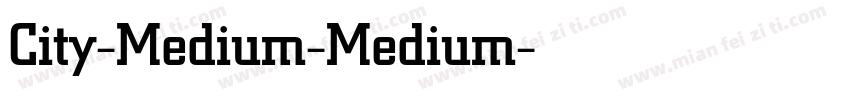 City-Medium-Medium字体转换