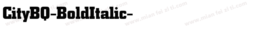 CityBQ-BoldItalic字体转换