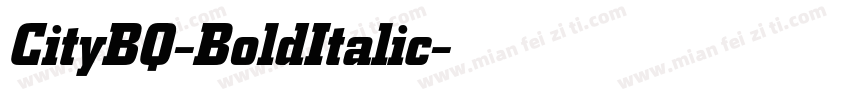 CityBQ-BoldItalic字体转换