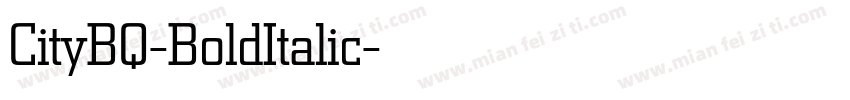 CityBQ-BoldItalic字体转换