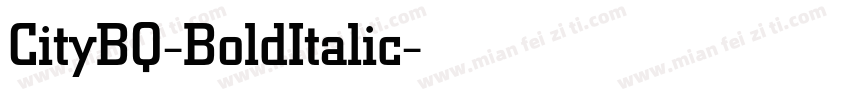 CityBQ-BoldItalic字体转换