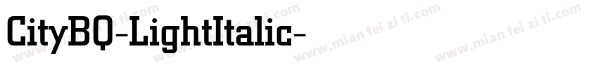 CityBQ-LightItalic字体转换
