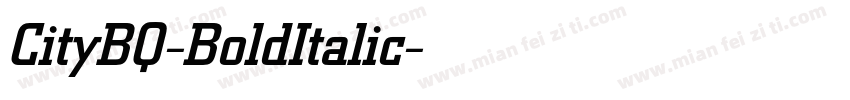 CityBQ-BoldItalic字体转换
