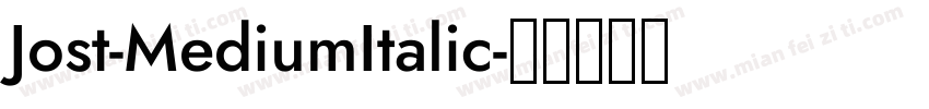 Jost-MediumItalic字体转换