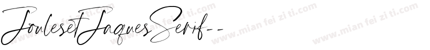 JoulesetJaquesSerif-字体转换