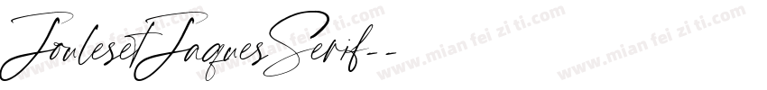 JoulesetJaquesSerif-字体转换