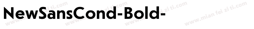 NewSansCond-Bold字体转换