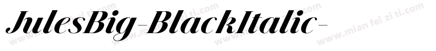 JulesBig-BlackItalic字体转换