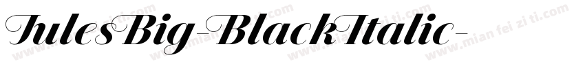 JulesBig-BlackItalic字体转换