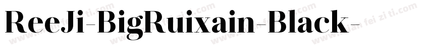 ReeJi-BigRuixain-Black字体转换