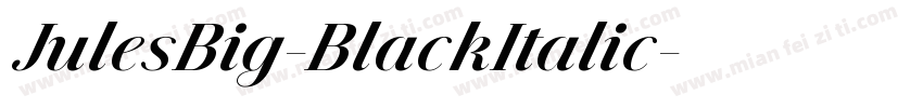 JulesBig-BlackItalic字体转换