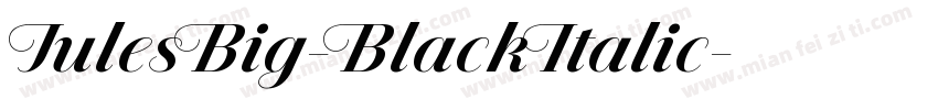 JulesBig-BlackItalic字体转换