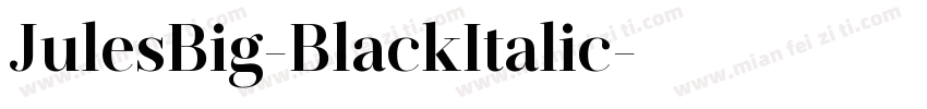 JulesBig-BlackItalic字体转换