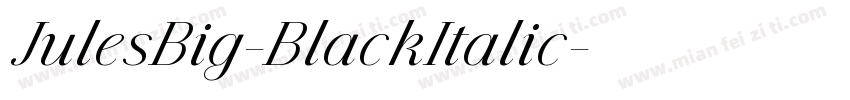 JulesBig-BlackItalic字体转换
