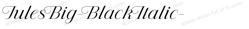 JulesBig-BlackItalic字体转换