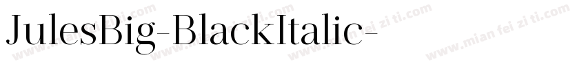 JulesBig-BlackItalic字体转换