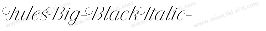 JulesBig-BlackItalic字体转换
