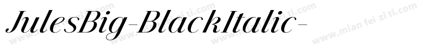 JulesBig-BlackItalic字体转换