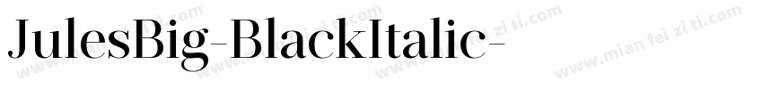 JulesBig-BlackItalic字体转换