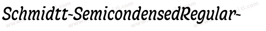 Schmidtt-SemicondensedRegular字体转换