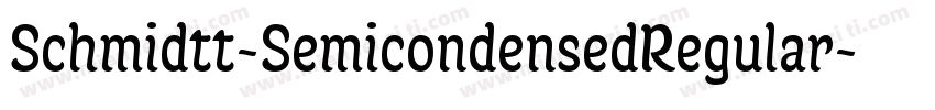 Schmidtt-SemicondensedRegular字体转换