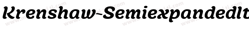 Krenshaw-SemiexpandedItalic字体转换