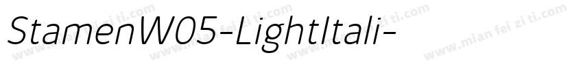 StamenW05-LightItali字体转换