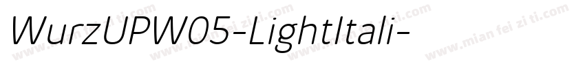 WurzUPW05-LightItali字体转换