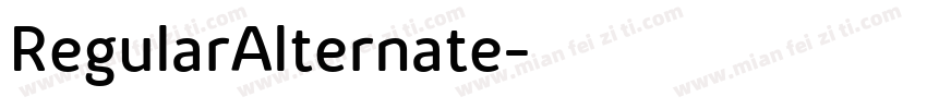 RegularAlternate字体转换