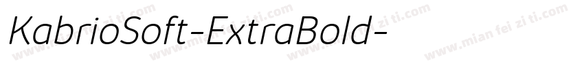 KabrioSoft-ExtraBold字体转换